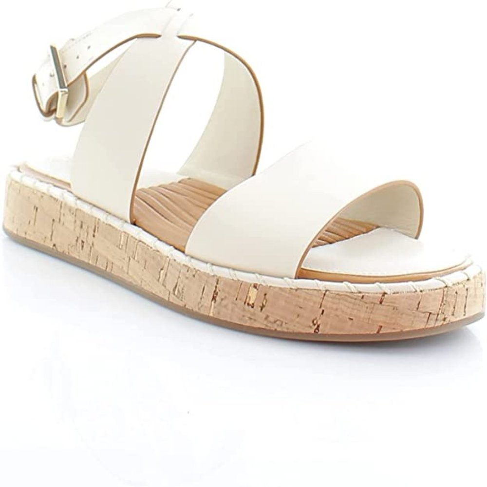 Sarto Zarlo Platform Sandal Cream Leather